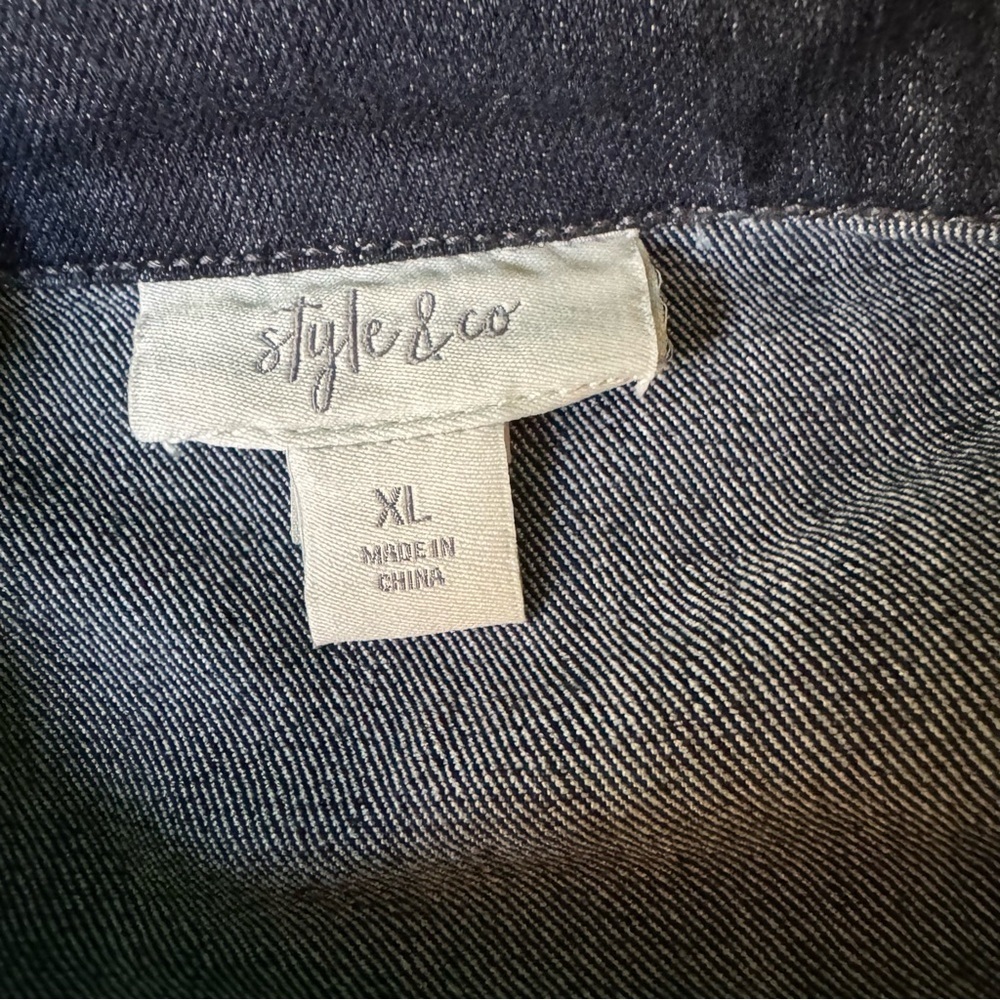NWT Style & Co. Denim Moto Jacket - Picture 6 of 6